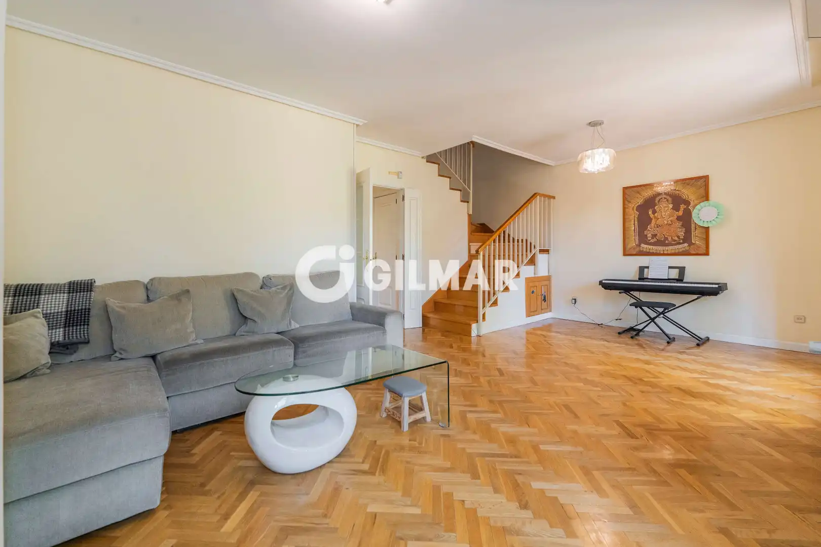 Living room of Detached homes for sale in Madrid  with Heating and Private garden