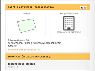Terreno rústico en venta en Camino del Moral