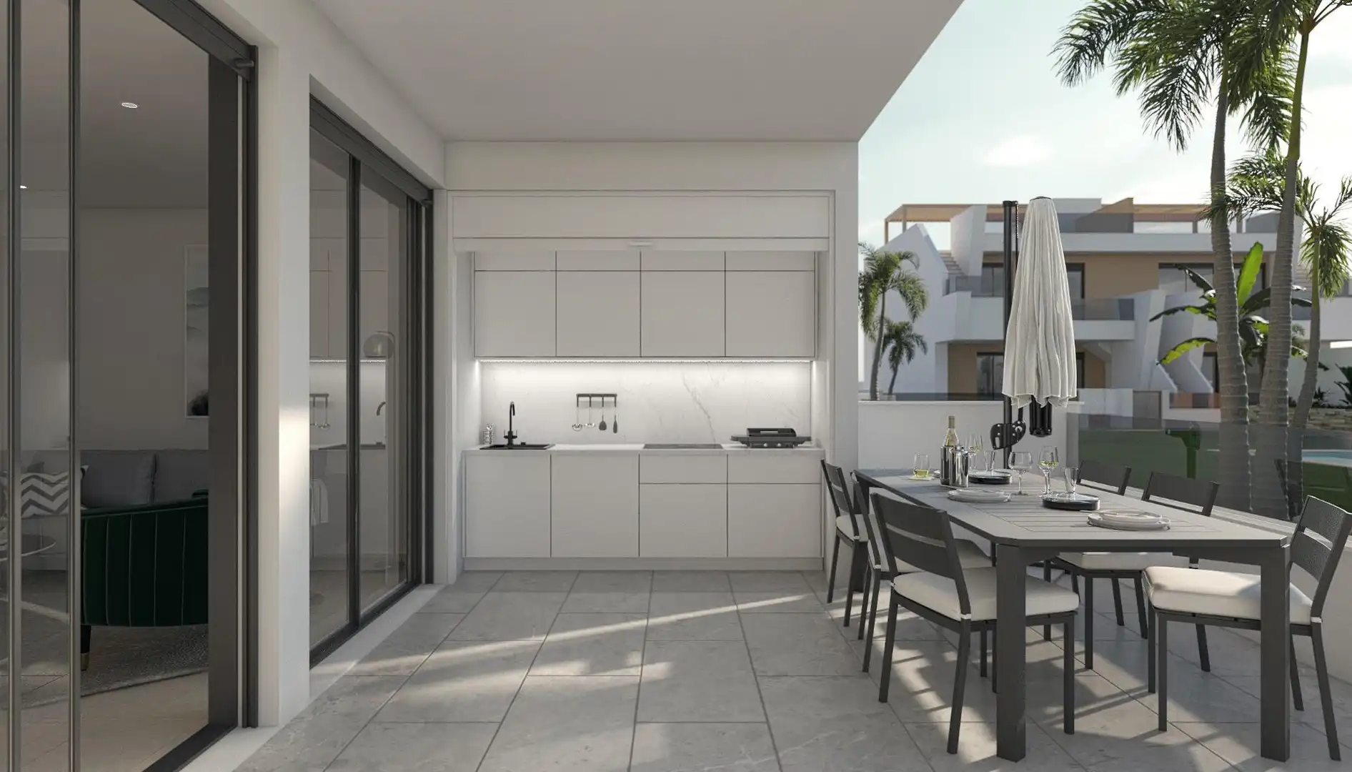 Cocina de Apartamento en venta en San Pedro del Pinatar con Jardín privado, Terraza y Balcón
