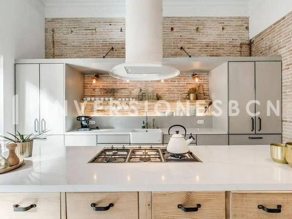 Cocina de Piso de alquiler en Barcelona con Aire acondicionado, Calefacción y Terraza