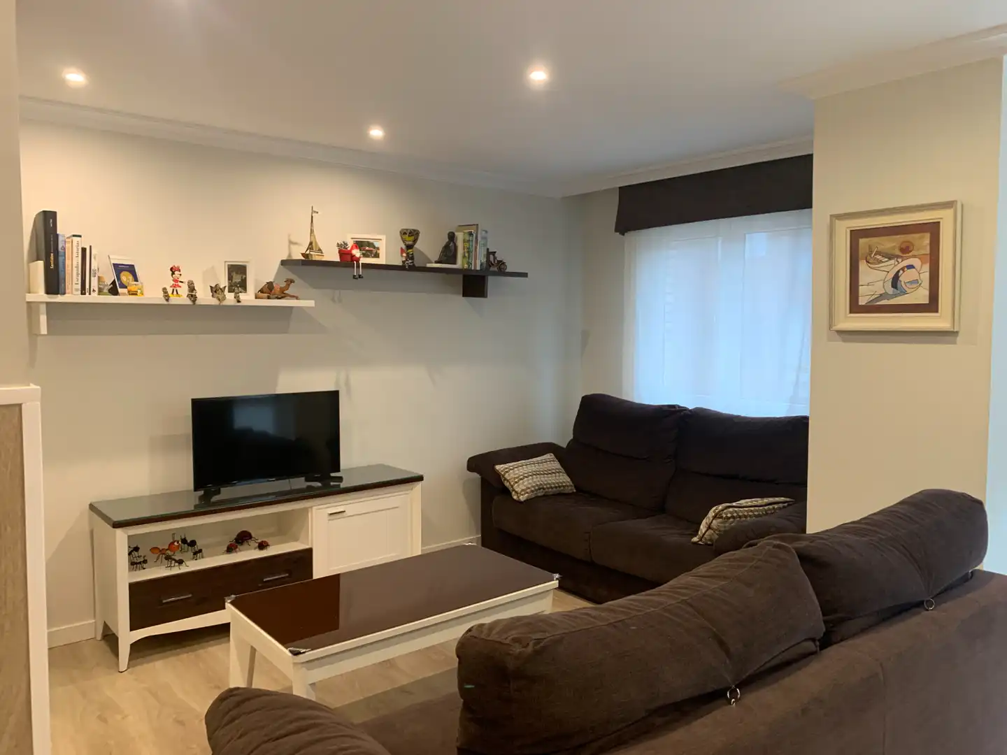 Wohnzimmer von Wohnung zur Miete in Gijón  mit Heizung, Parkett und Möbliert