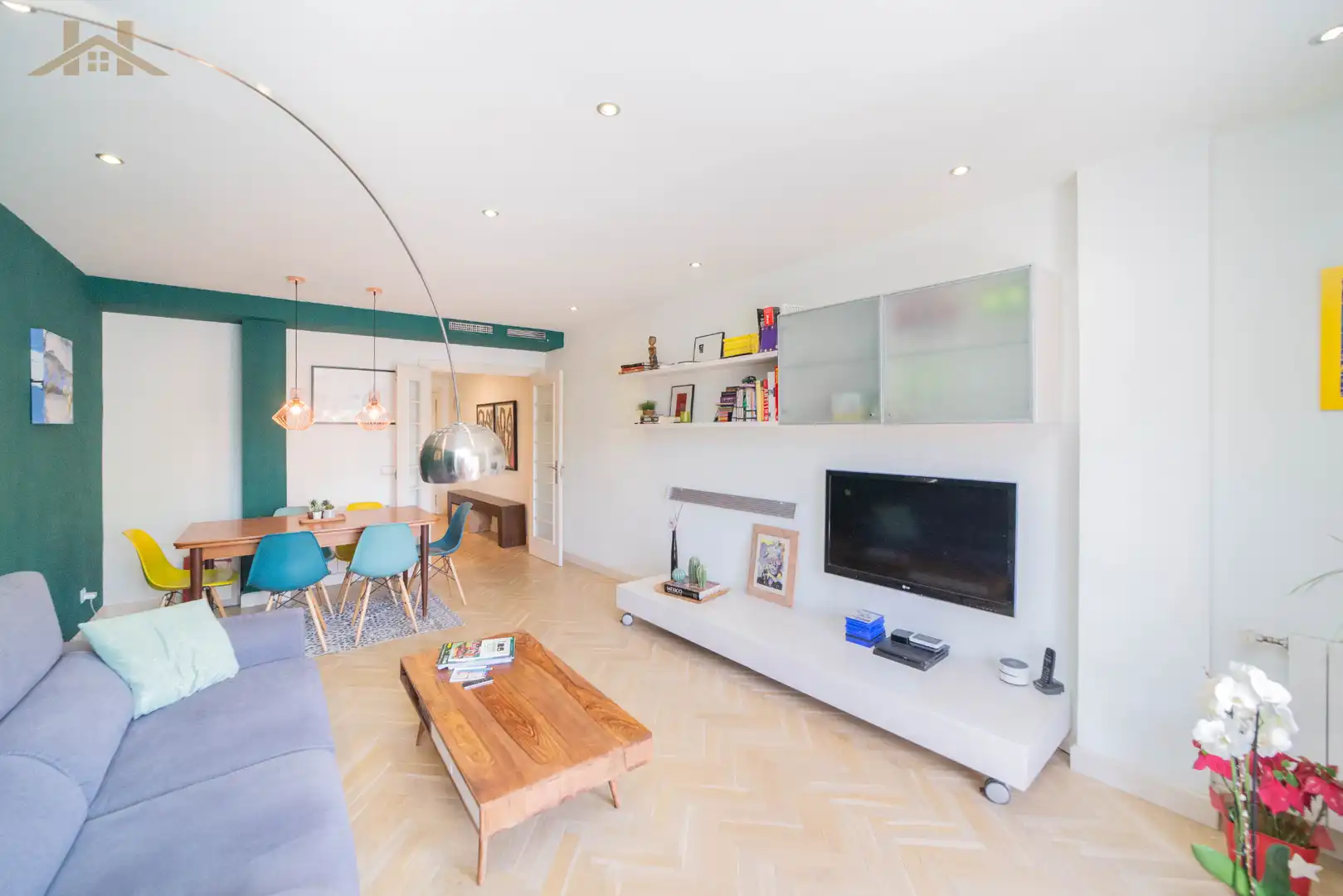 Wohnzimmer von Wohnung zum Verkauf in Boadilla del Monte mit Klimaanlage, Heizung und Terrasse