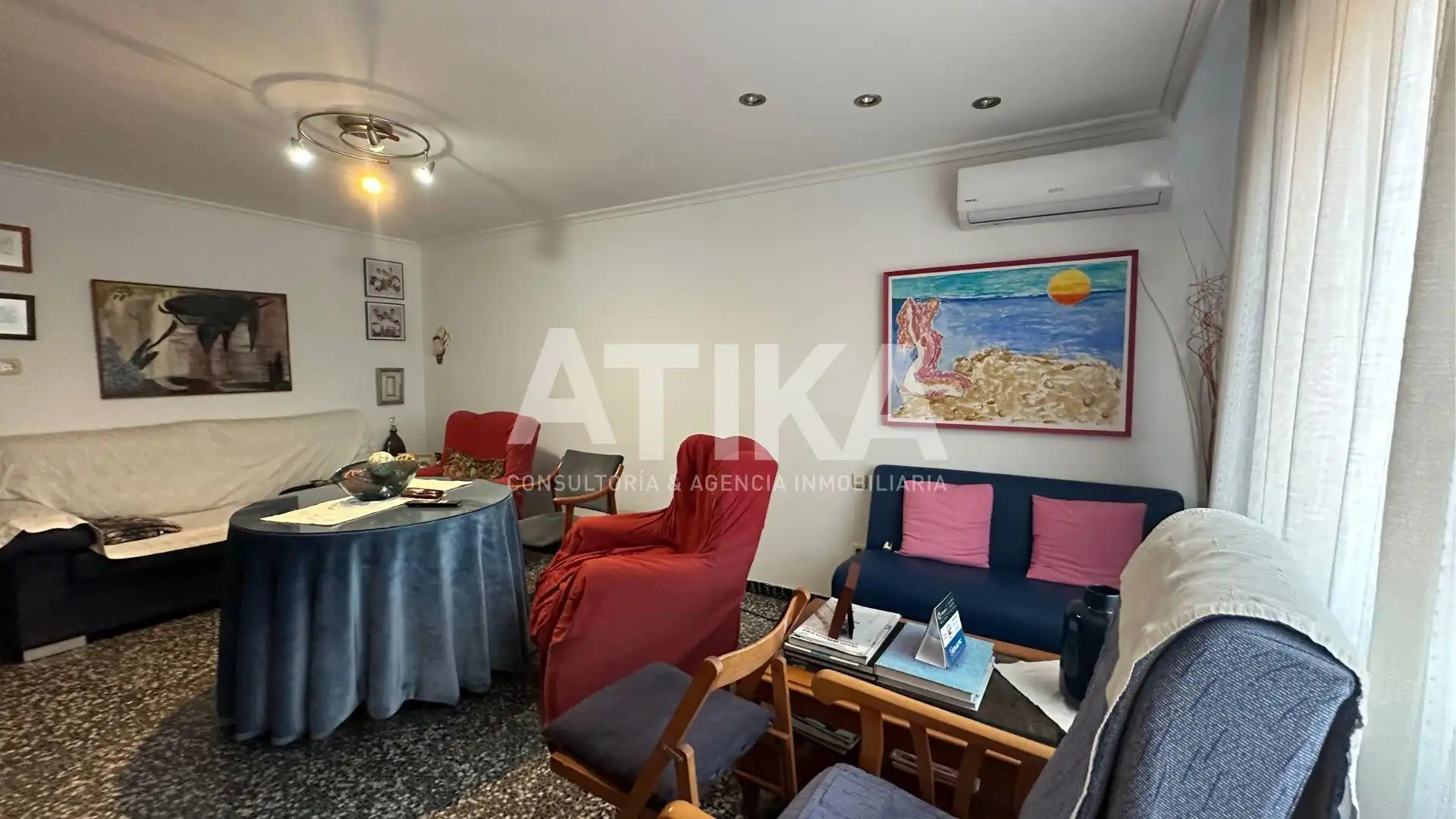 Wohnzimmer von Wohnung zum Verkauf in Ontinyent mit Klimaanlage, Heizung und Terrasse