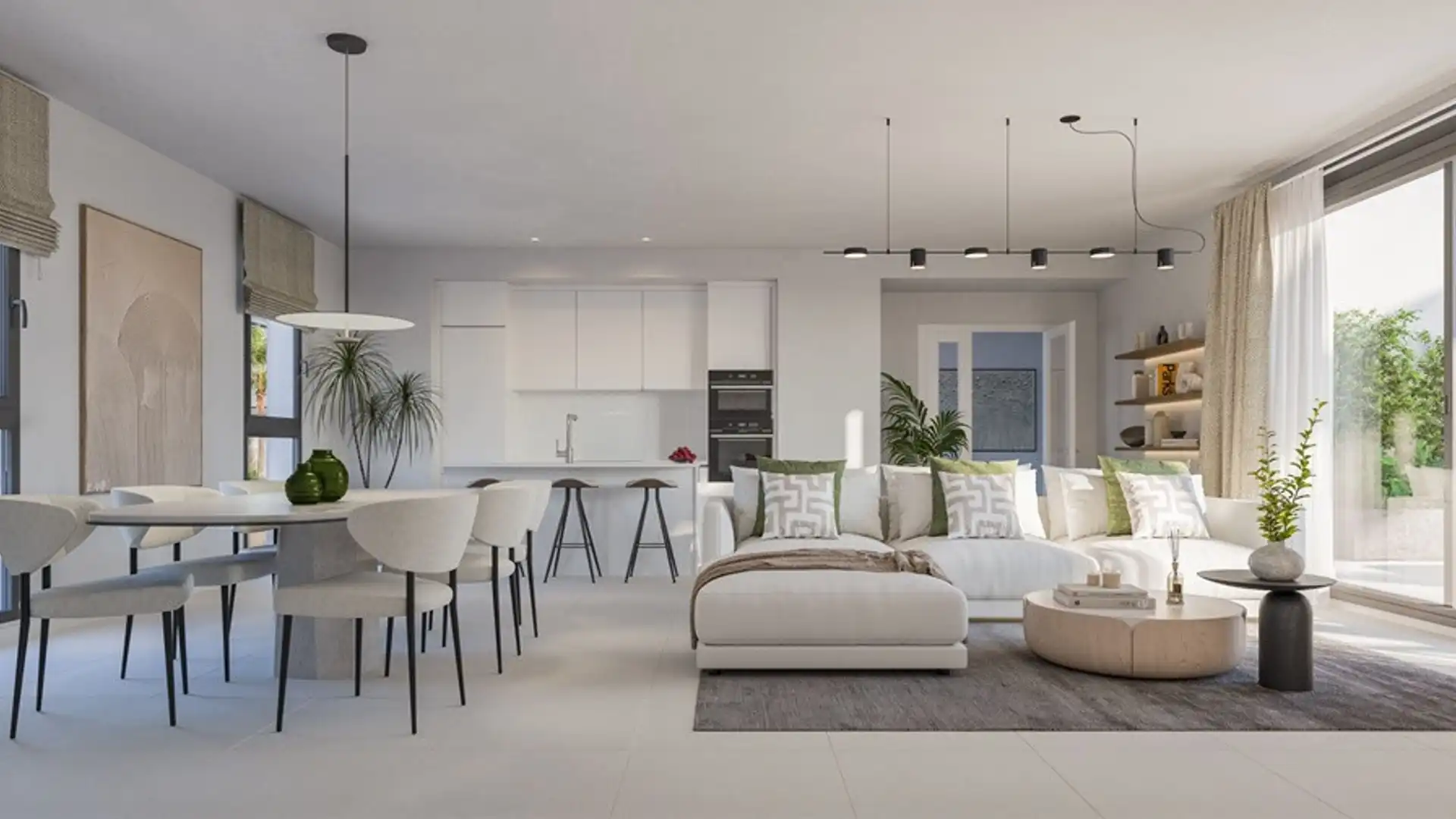 Sala de estar de Planta baja en venta en Estepona con Aire acondicionado, Jardín privado y Terraza