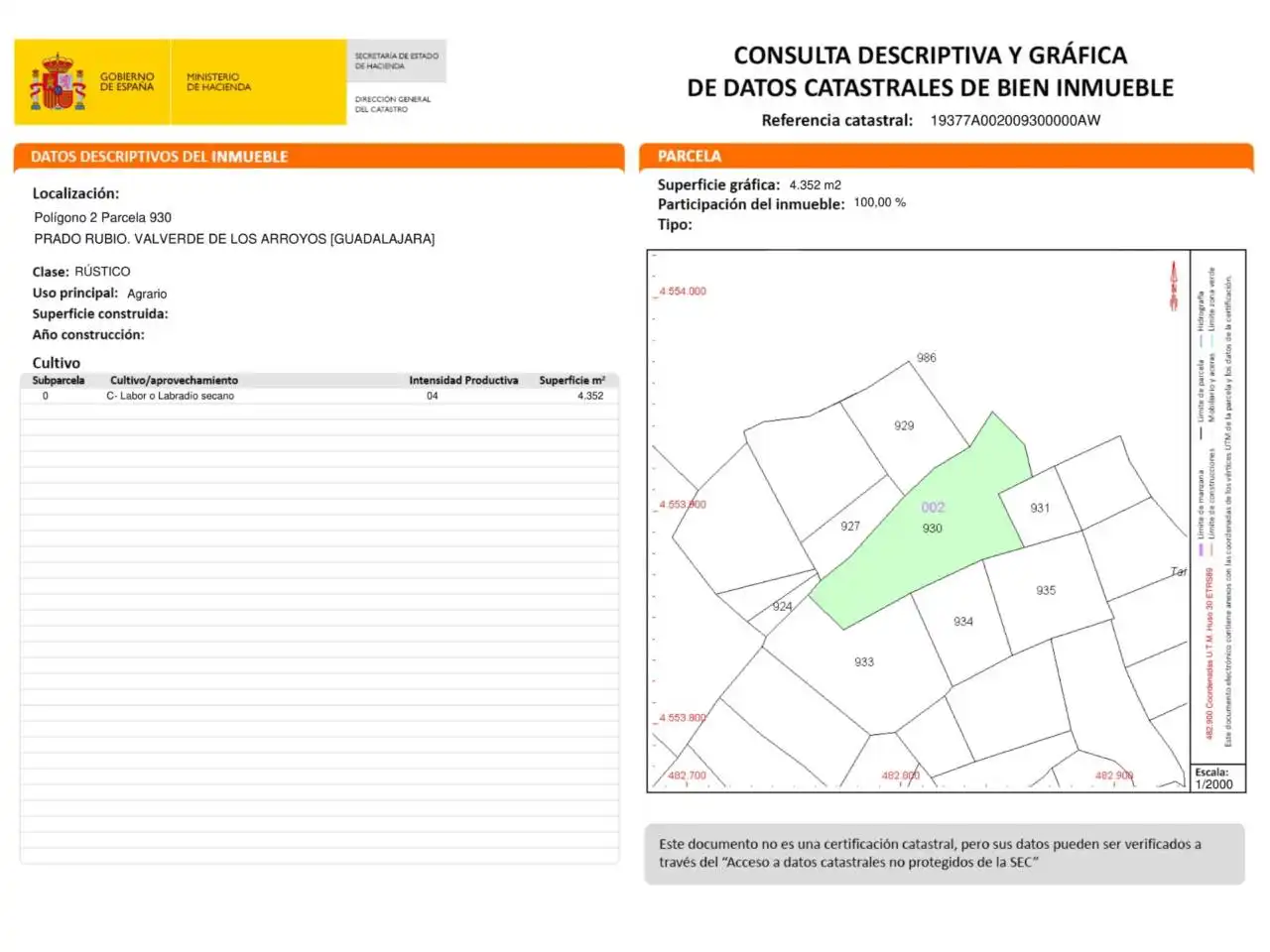 Rustikales Grundstück zum Verkauf in Calle carretera tamajon, imagen 4