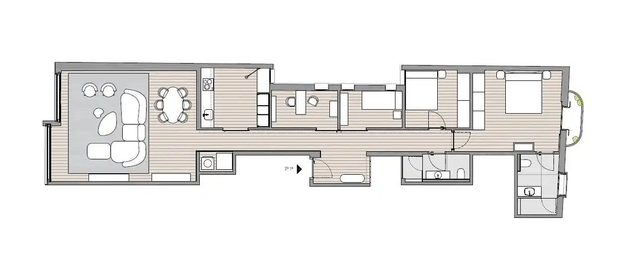 Wohnung zum Verkauf in Barcelona mit Klimaanlage, Heizung und Privatgarten
