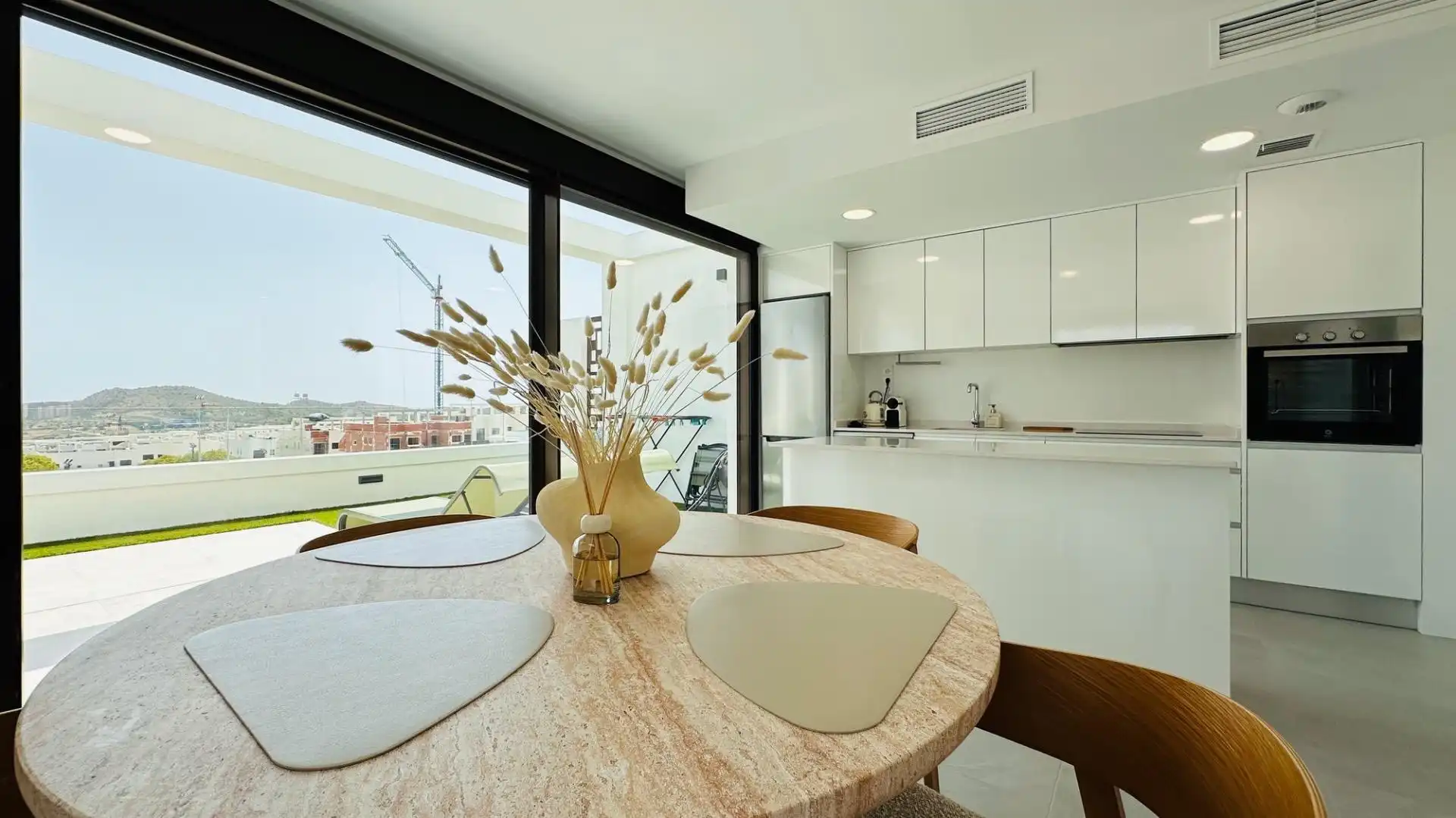 Kitchen of Apartments for rent in Finestrat  with Air Conditioner, Heating and Private garden