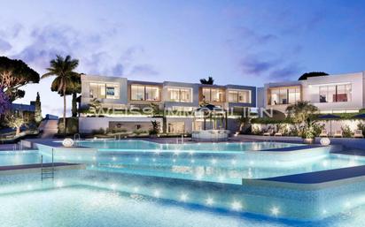 Exterior view of Single-family semi-detached for sale in Mijas  with Air Conditioner and Terrace