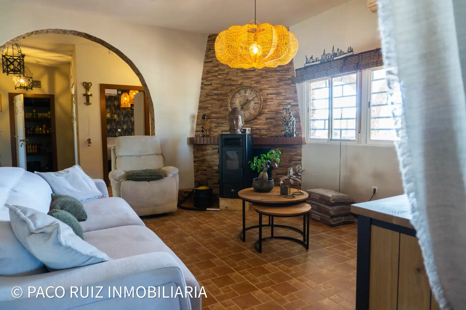 Sala de estar de Finca rústica en venta en Tabernas con Aire acondicionado, Jardín privado y Terraza