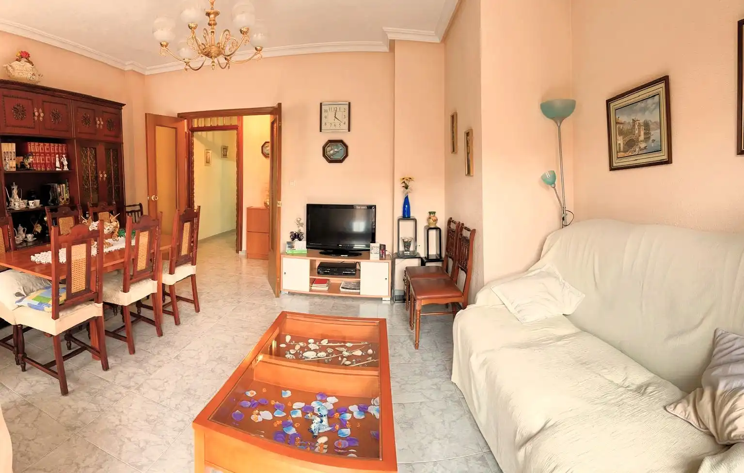 Living room of Flat for sale in Puertollano  with Air Conditioner, Furnished and Balcony