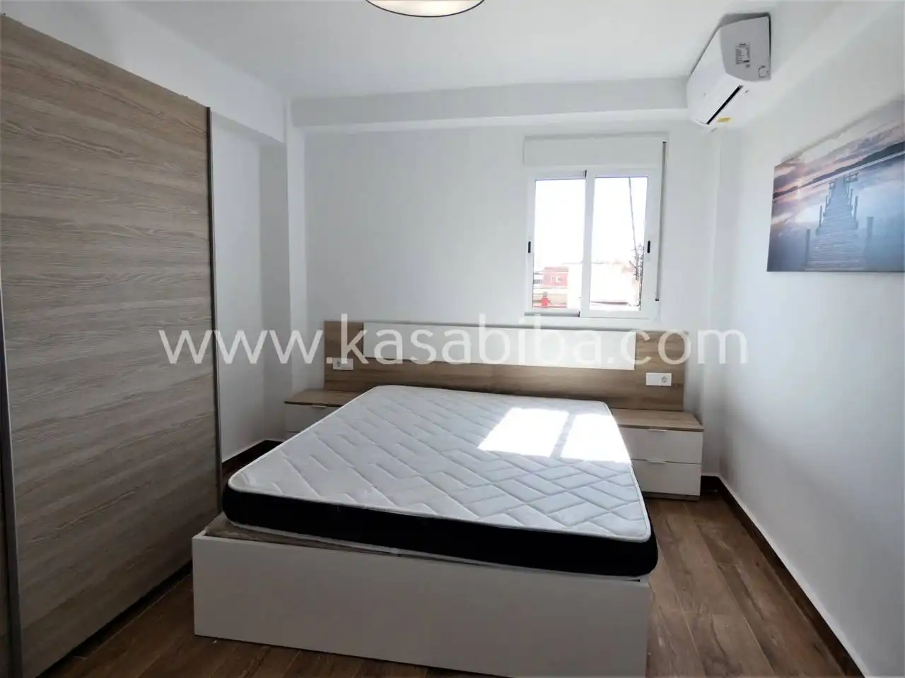 Schlafzimmer von Wohnung zur Miete in Valencia mit Klimaanlage, Heizung und Terrasse