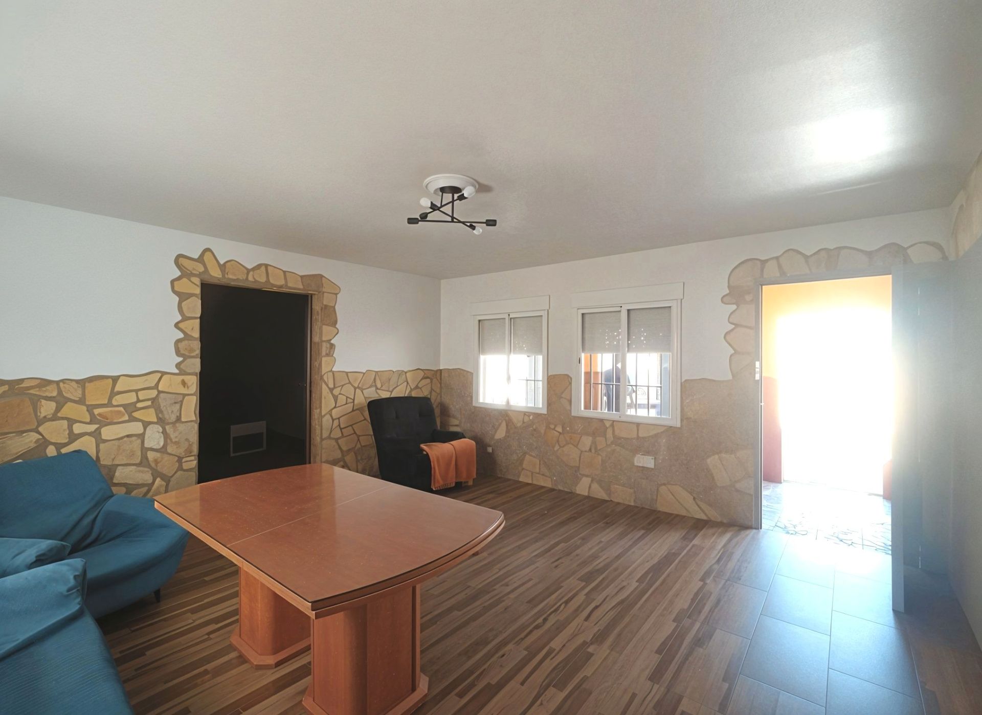 Sala de estar de Finca rústica en venta en Valverde de Mérida con Aire acondicionado y Amueblado