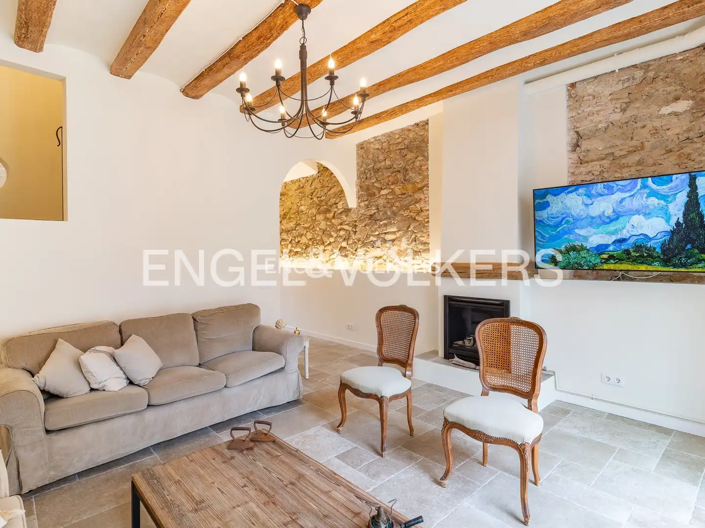 Sala de estar de Casa adosada de alquiler en Alella con Aire acondicionado, Calefacción y Jardín privado