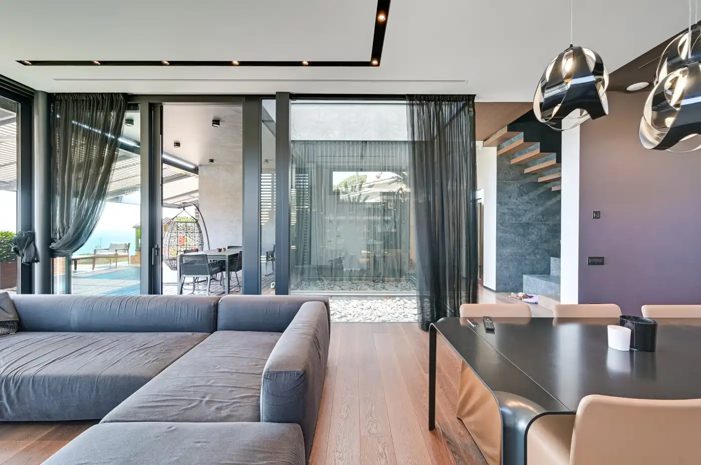 Wohnzimmer von Haus oder Chalet zum Verkauf in Lloret de Mar mit Klimaanlage, Heizung und Privatgarten