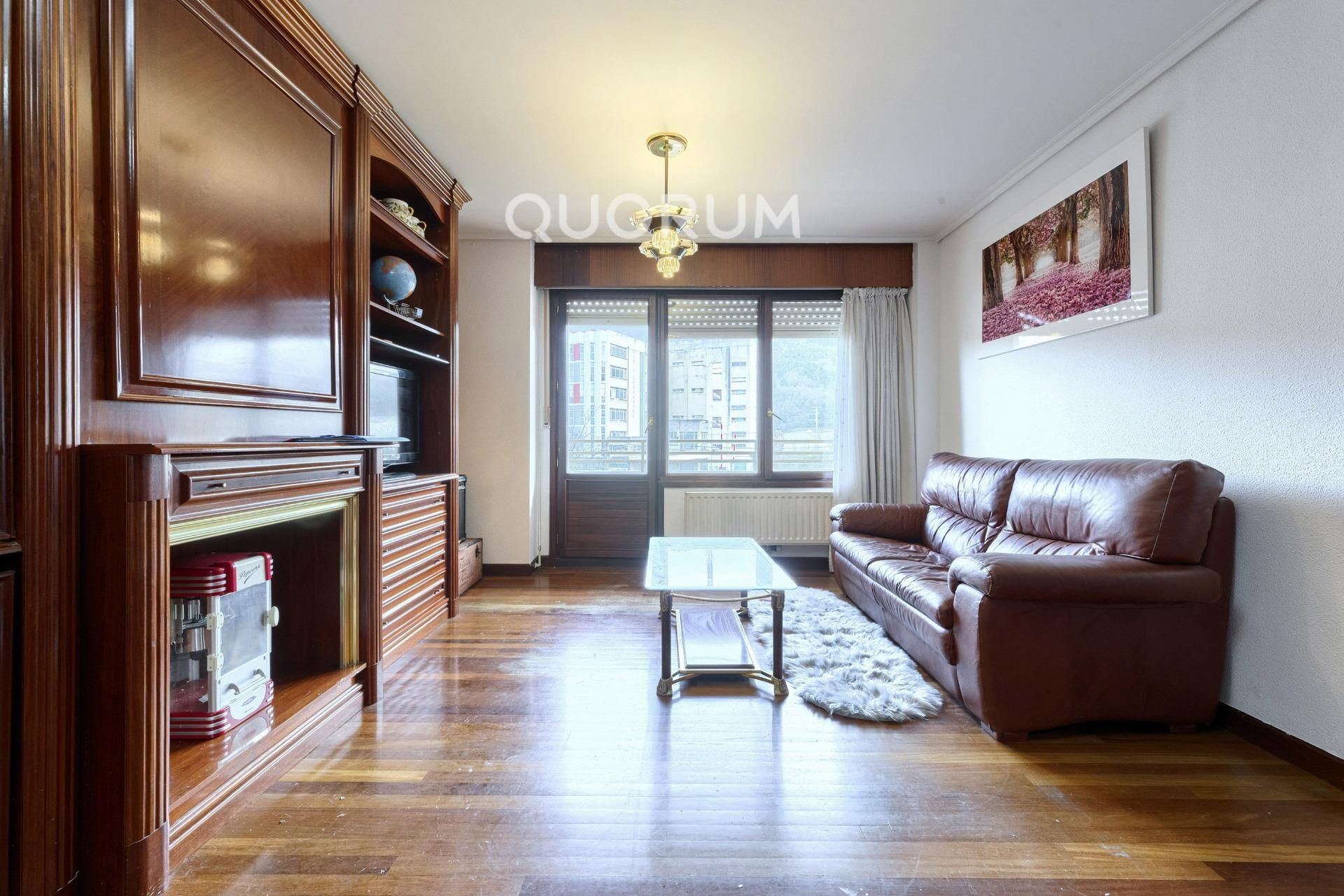 Sala d'estar de Pis en venda en Basauri  amb Moblat i Balcó