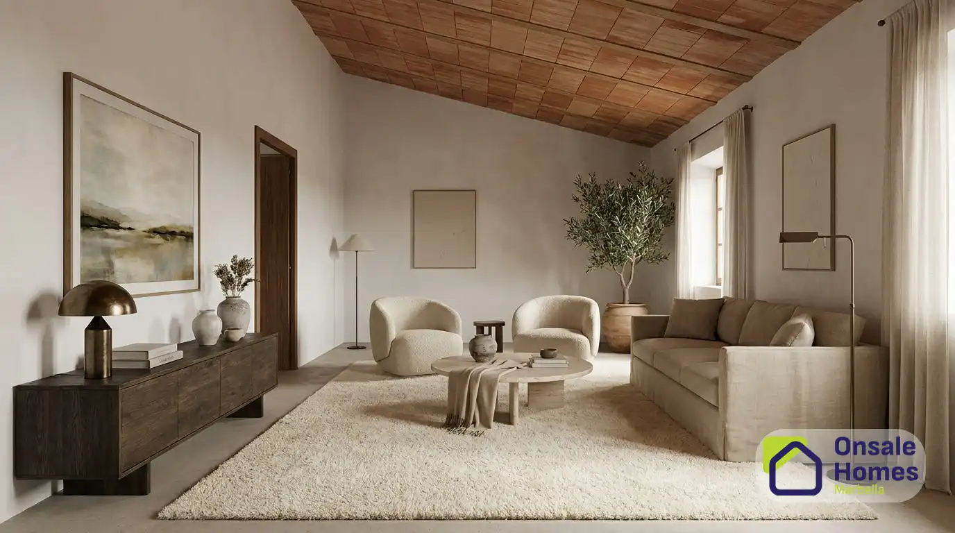 Living room of Detached homes for sale in Mijas  with Private garden