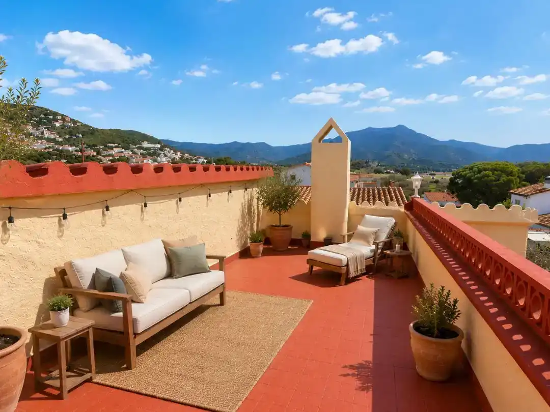 Terrace of Flat for sale in Roses  with Air Conditioner