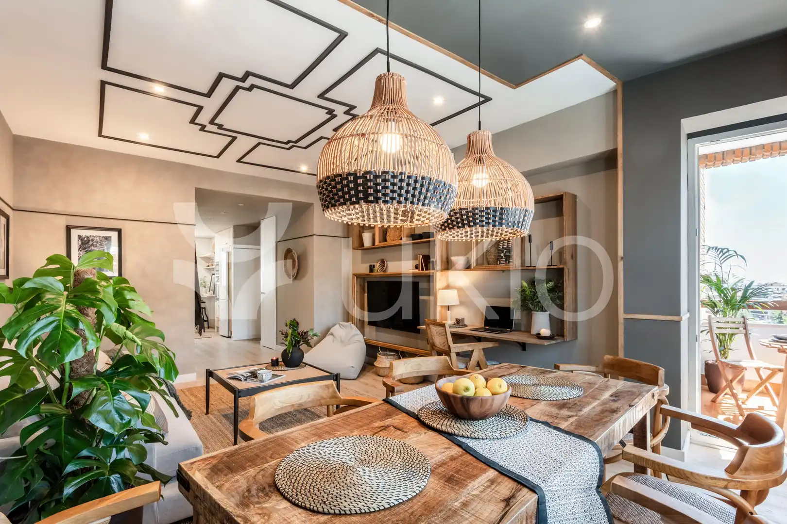 Sala d'estar de Apartament de lloguer en Madrid amb Aire condicionat, Calefacció i Moblat