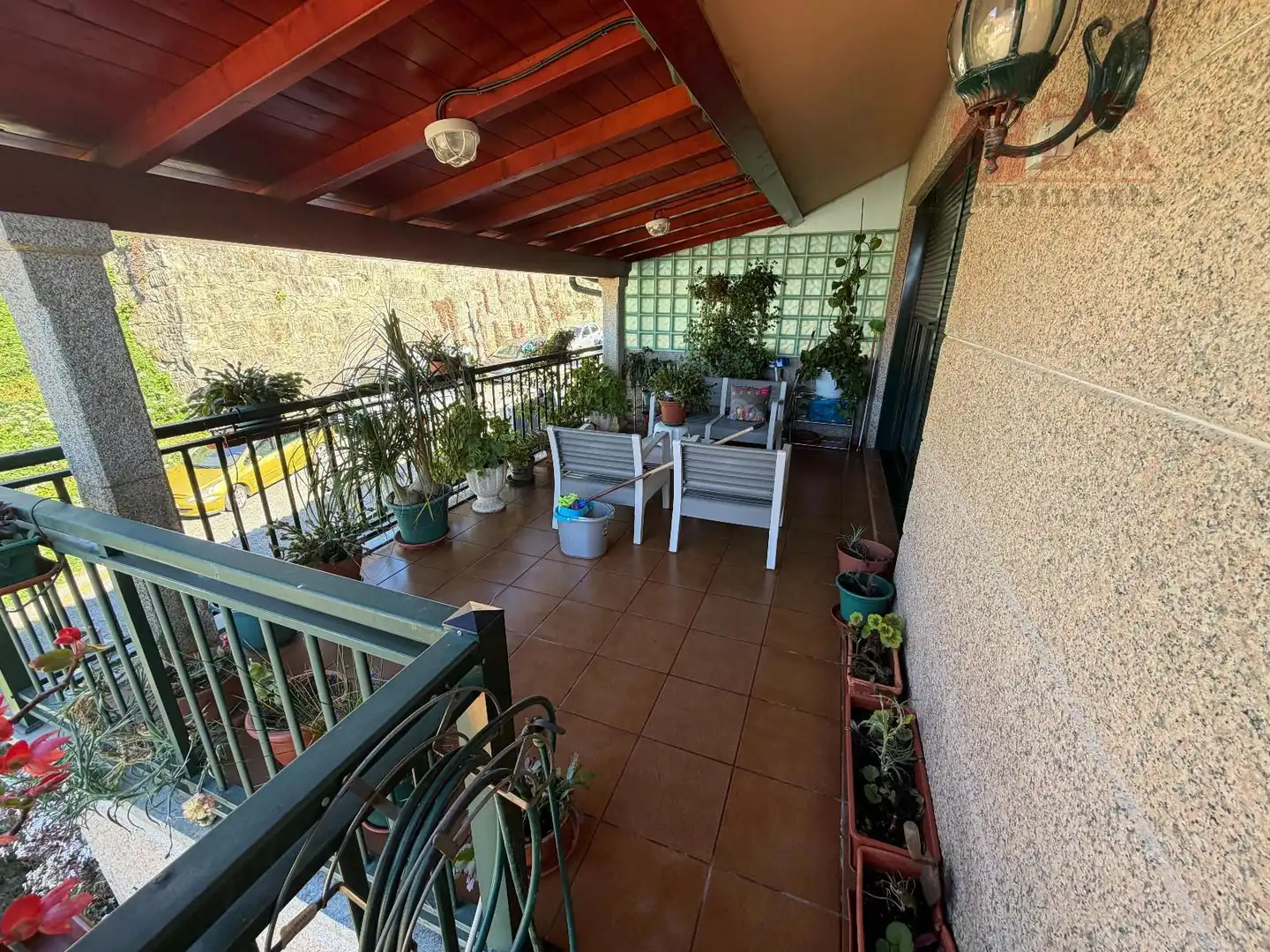 Balcony of Detached homes for sale in Moaña  with Heating, Parquet flooring and Terrace