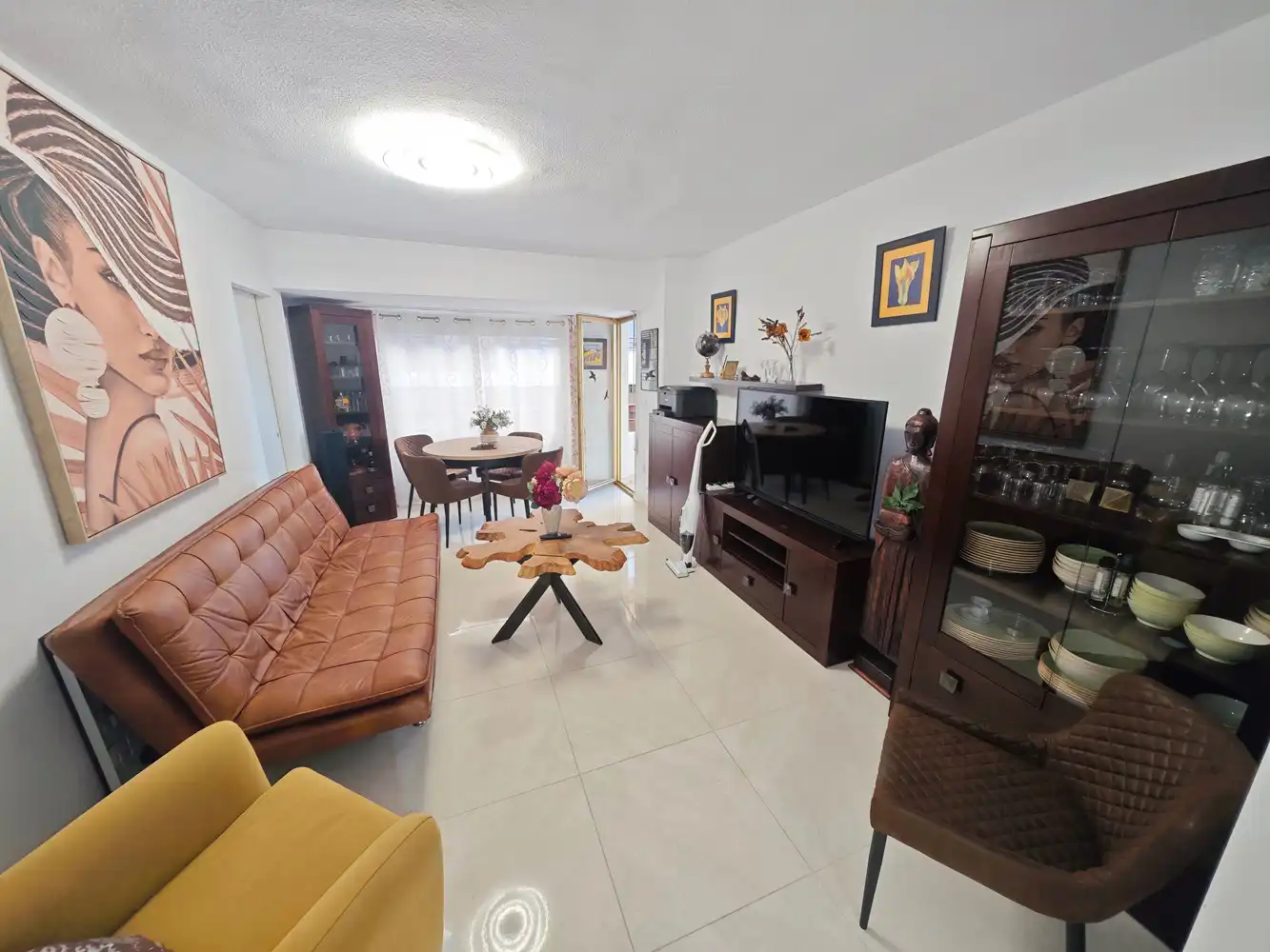 Sala de estar de Piso en venta en Calpe / Calp con Aire acondicionado, Terraza y Amueblado