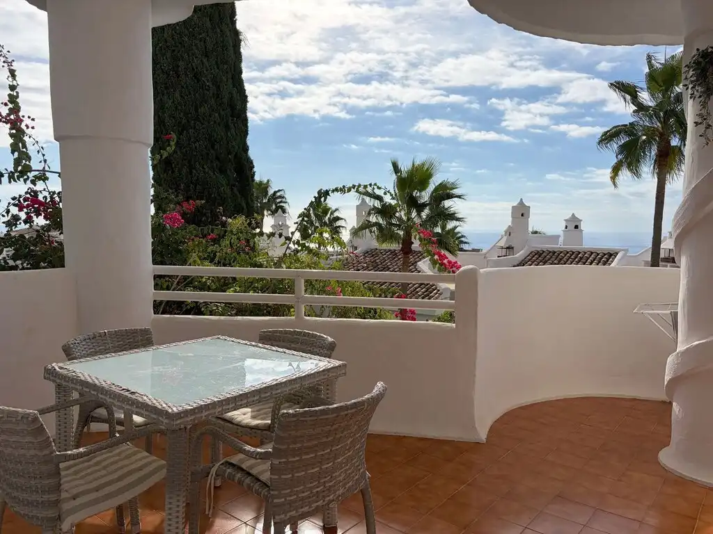 Terrasse von Erdgeschoss zum Verkauf in Mijas mit Klimaanlage, Terrasse und Möbliert