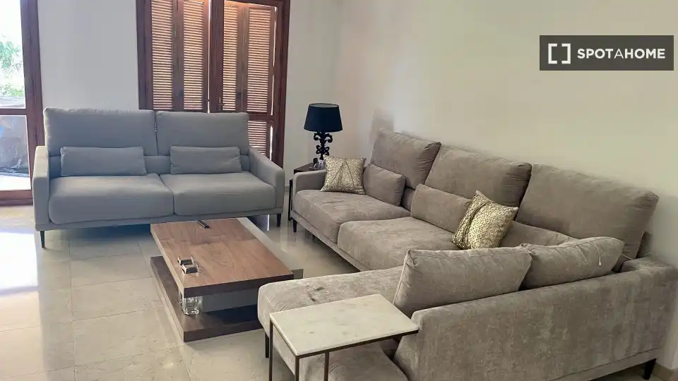 Sala de estar de Apartamento para compartir en Alicante / Alacant con Aire acondicionado y Terraza
