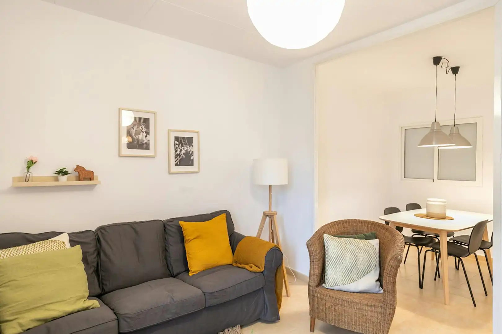 Sala de estar de Piso de alquiler en Barcelona con Calefacción, Amueblado y Lavadora