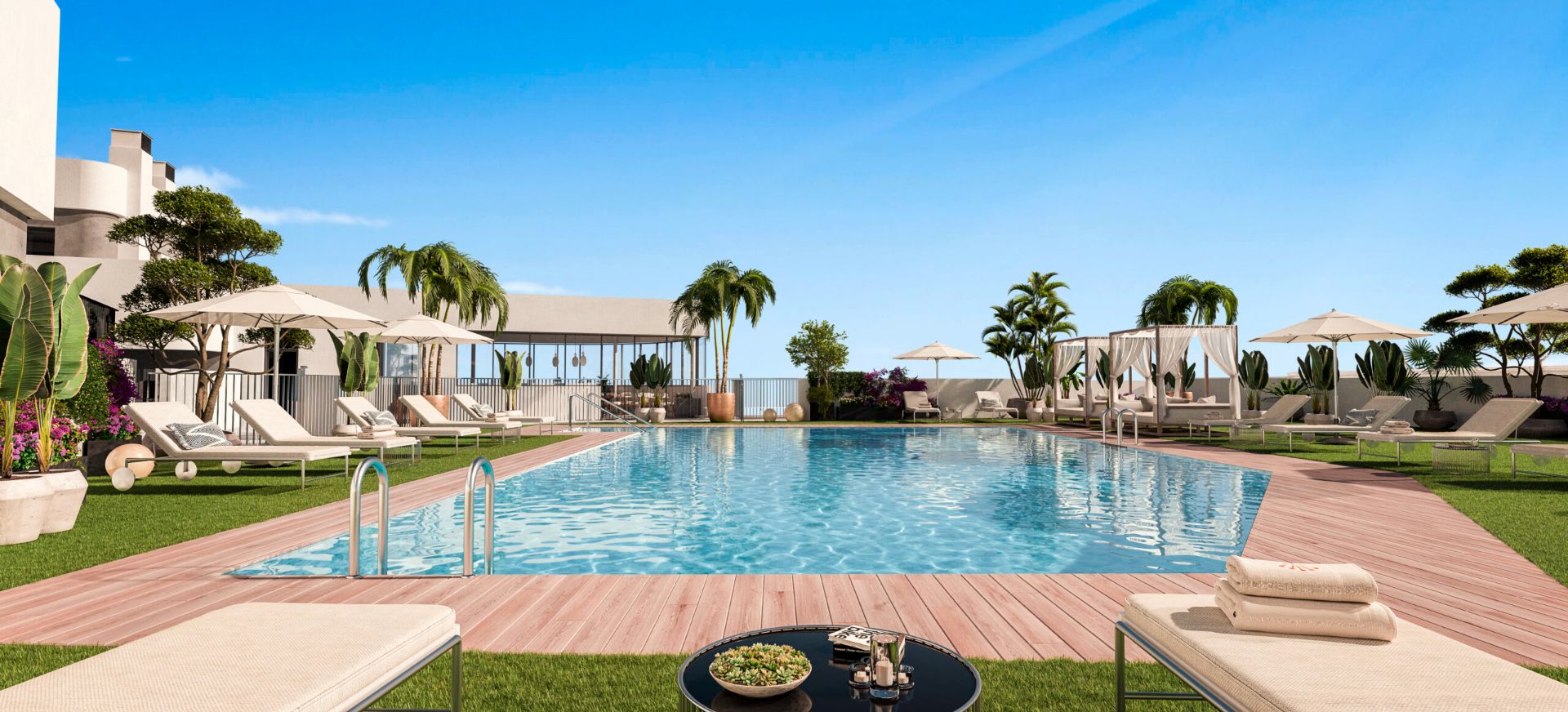 Piscina de Apartament en venda en Marbella amb Aire condicionat, Calefacció i Terrassa