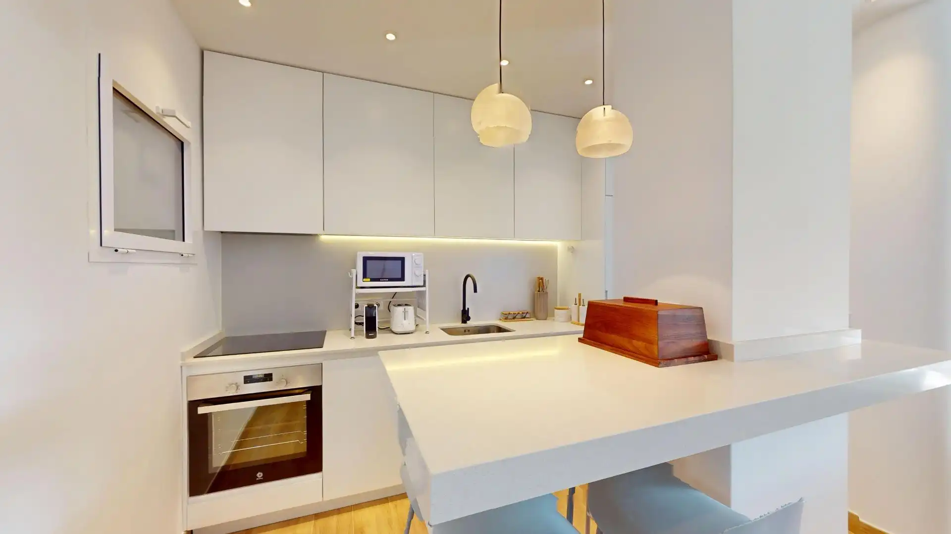 Cocina de Piso de alquiler en Fuengirola con Aire acondicionado, Calefacción y Terraza