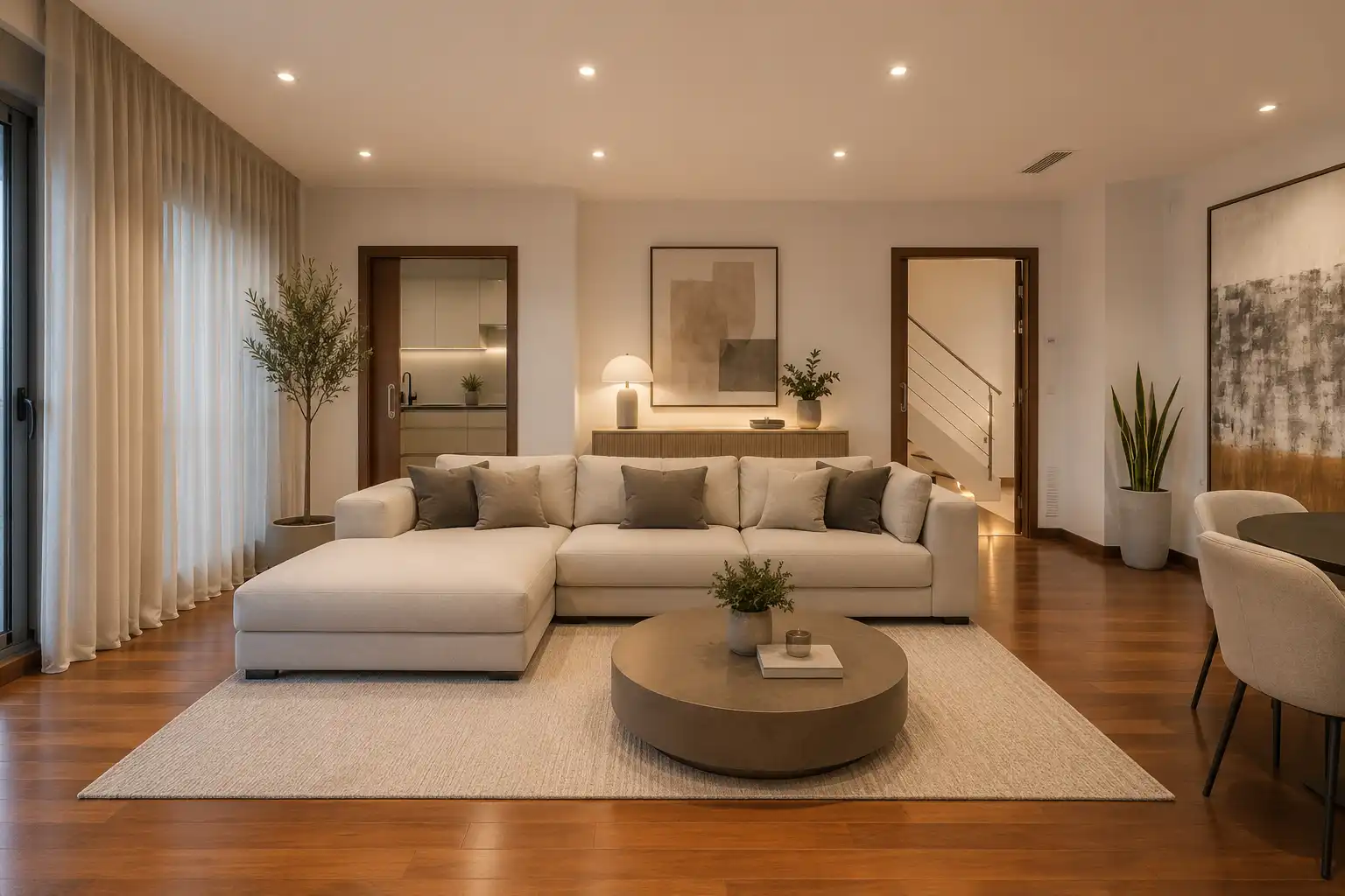 Sala d'estar de Casa adosada en venda en Torrent amb Aire condicionat, Jardí privat i Parquet
