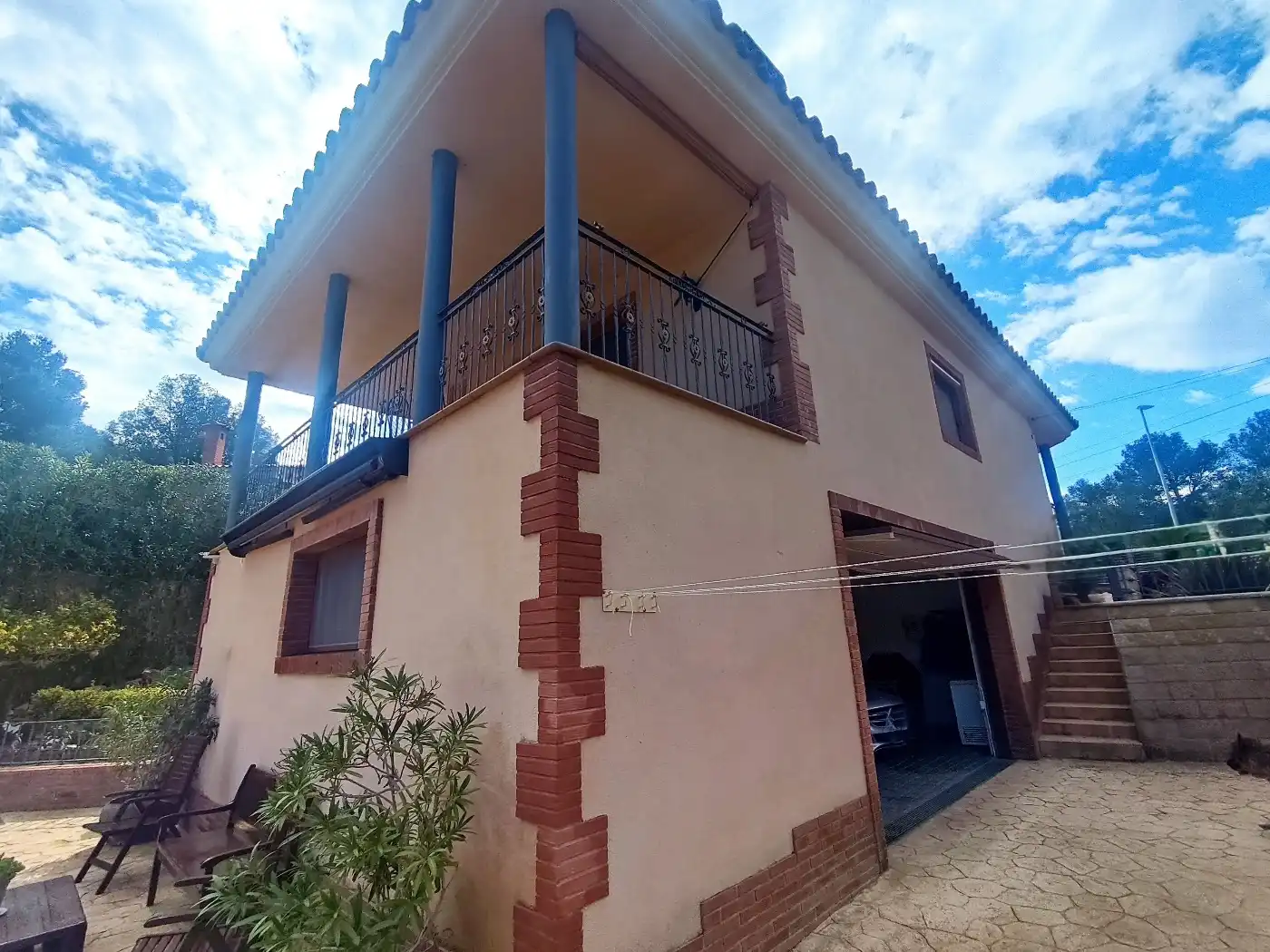 Vista exterior de Casa o chalet en venta en Riudecanyes con Aire acondicionado, Jardín privado y Terraza
