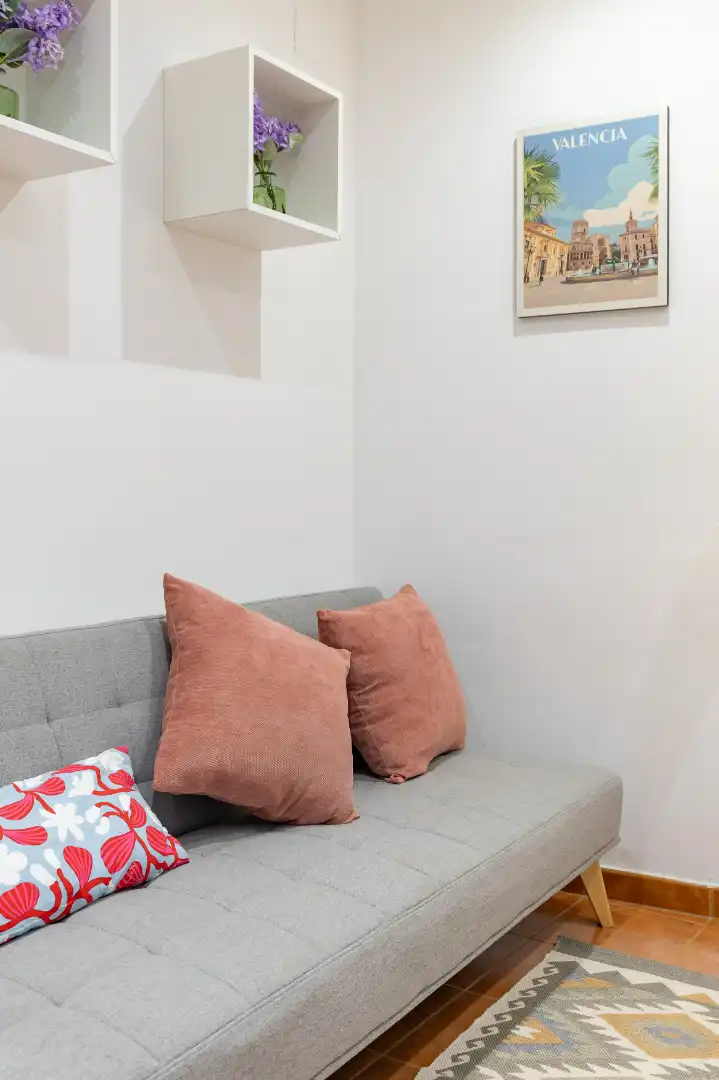 Wohnzimmer von Wohnungen zur Miete in Valencia mit Klimaanlage, Heizung und Möbliert