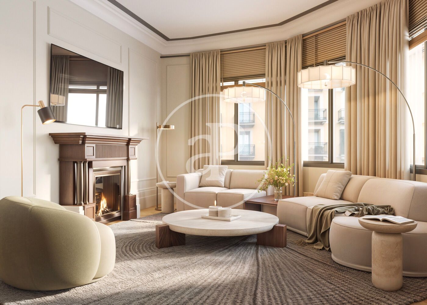 Sala d'estar de Pis en venda en  Barcelona Capital amb Aire condicionat i Calefacció