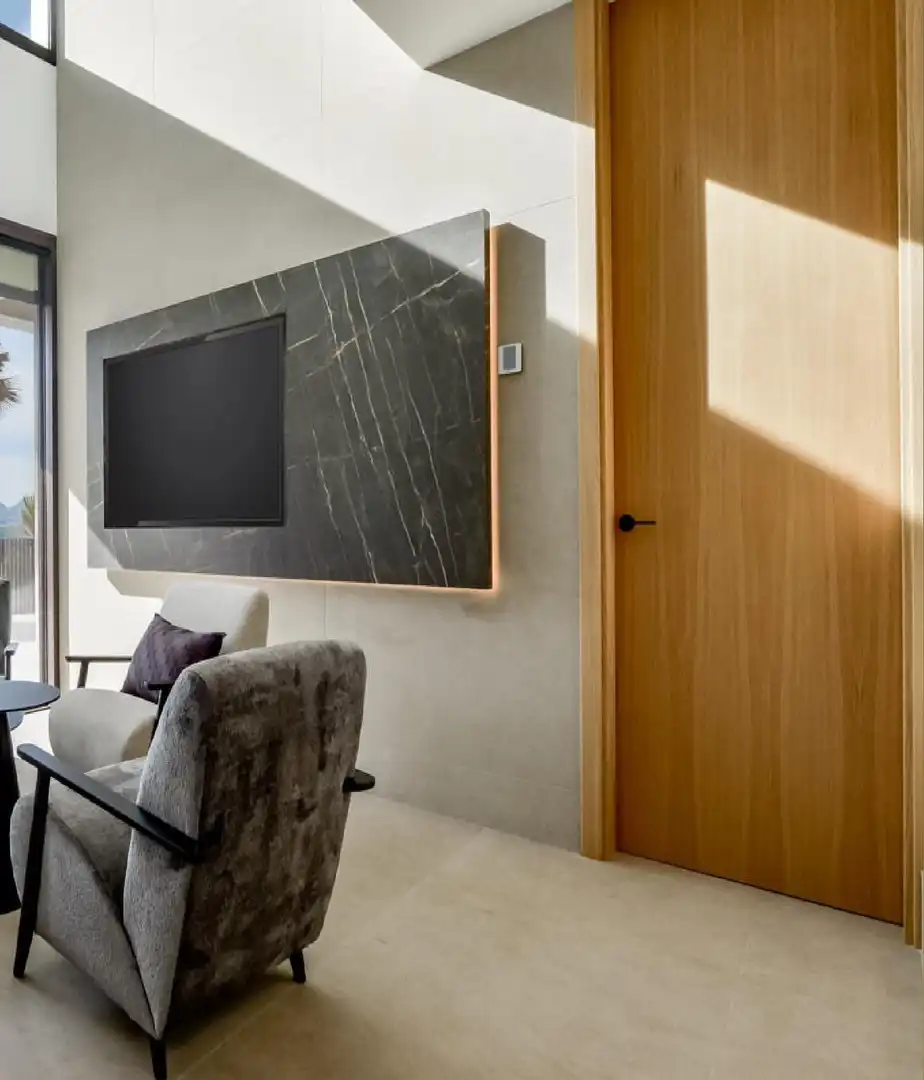 Sala de estar de Casa o chalet en venta en Altea con Aire acondicionado, Terraza y Piscina