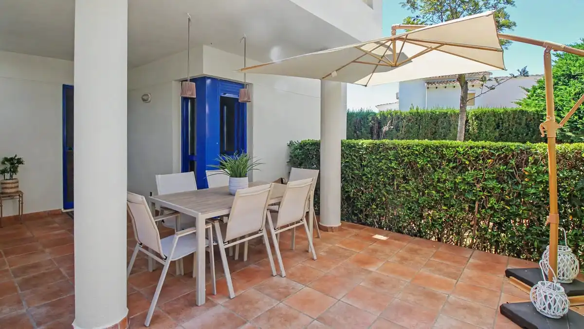 Terraza de Apartamento en venta en Dénia con Aire acondicionado, Calefacción y Jardín privado