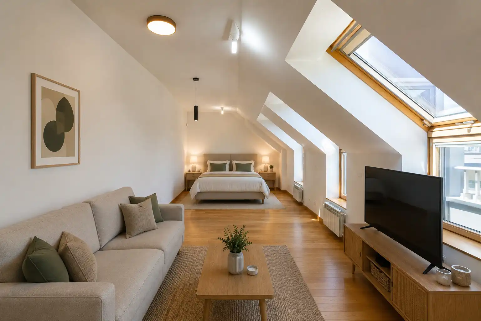 Sala de estar de Ático en venta en A Coruña Capital  con Parquet, Terraza y Trastero