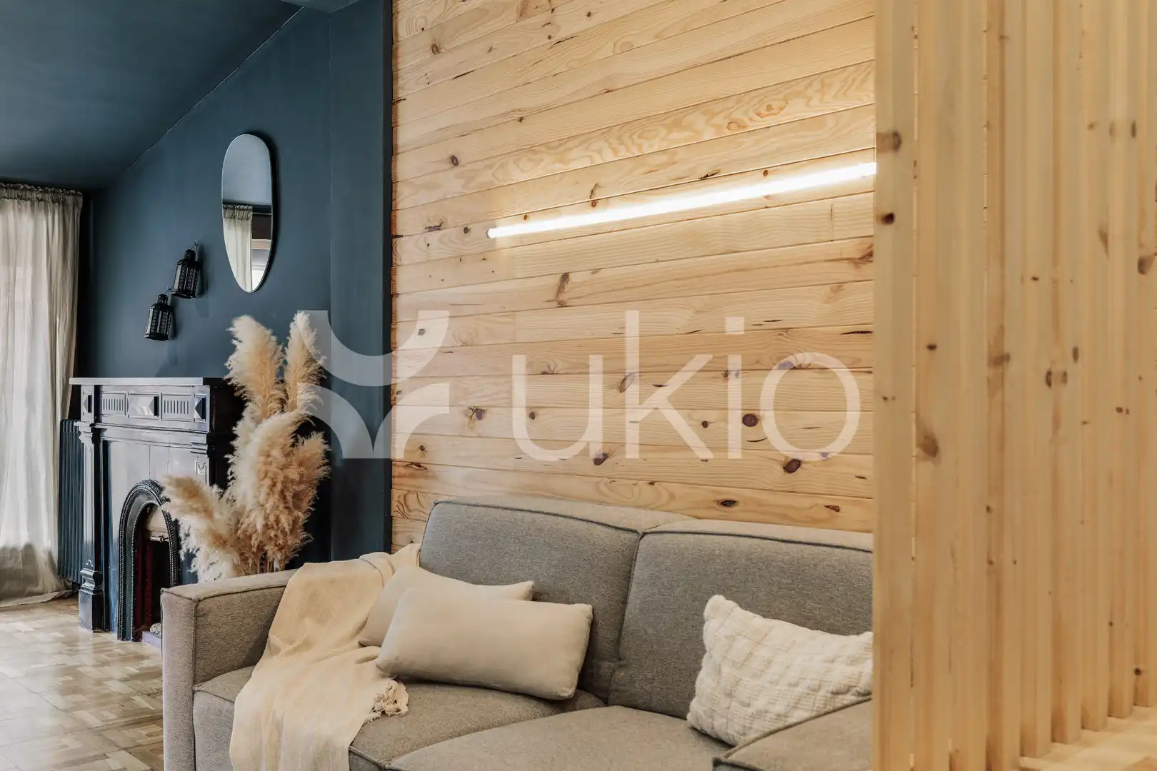 Sala de estar de Apartamento de alquiler en Barcelona con Aire acondicionado, Calefacción y Terraza