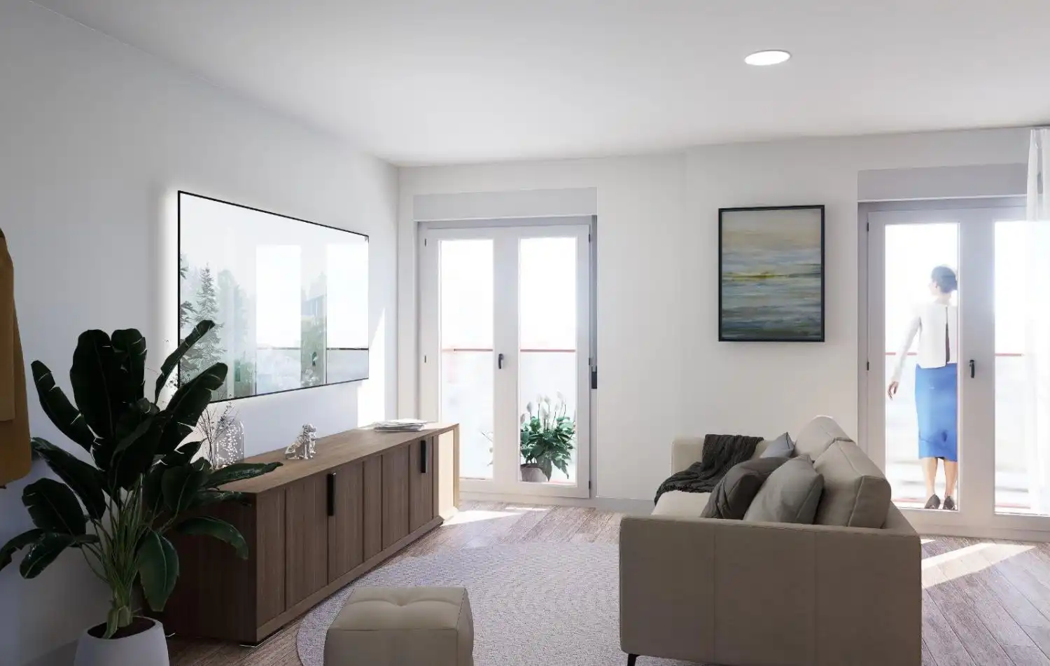 Sala de estar de Dúplex en venta en Jerez de la Frontera con Calefacción y Terraza