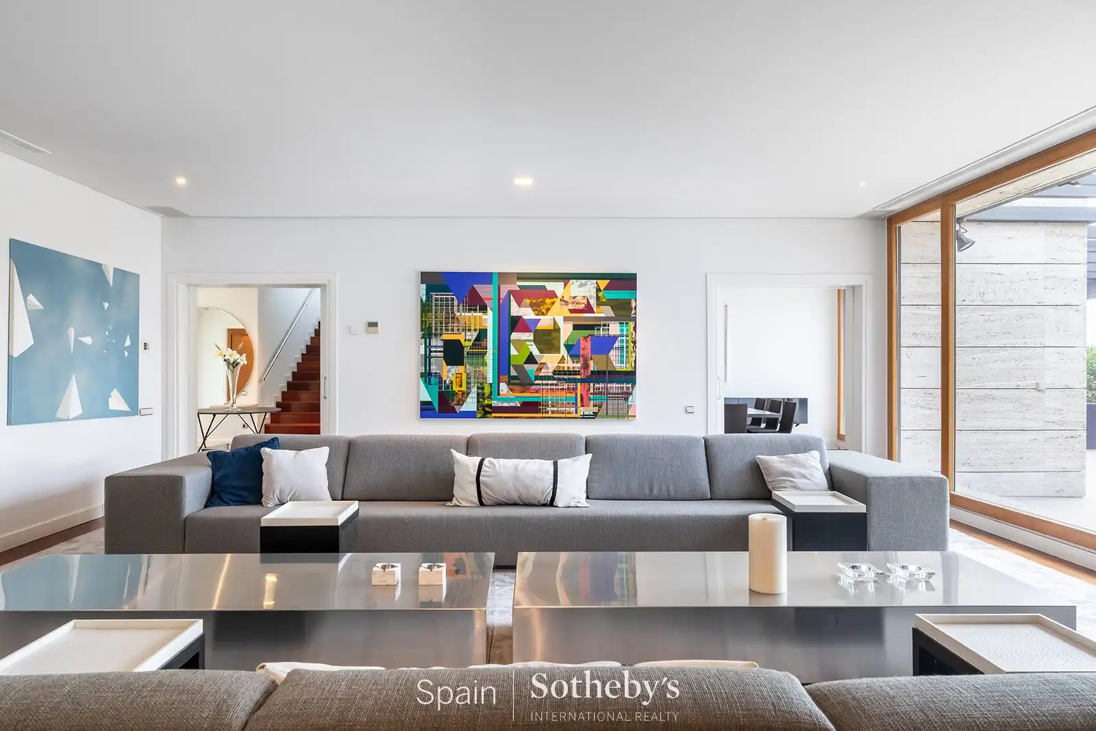 Sala d'estar de Casa o xalet de lloguer en Pozuelo de Alarcón amb Aire condicionat, Jardí privat i Terrassa