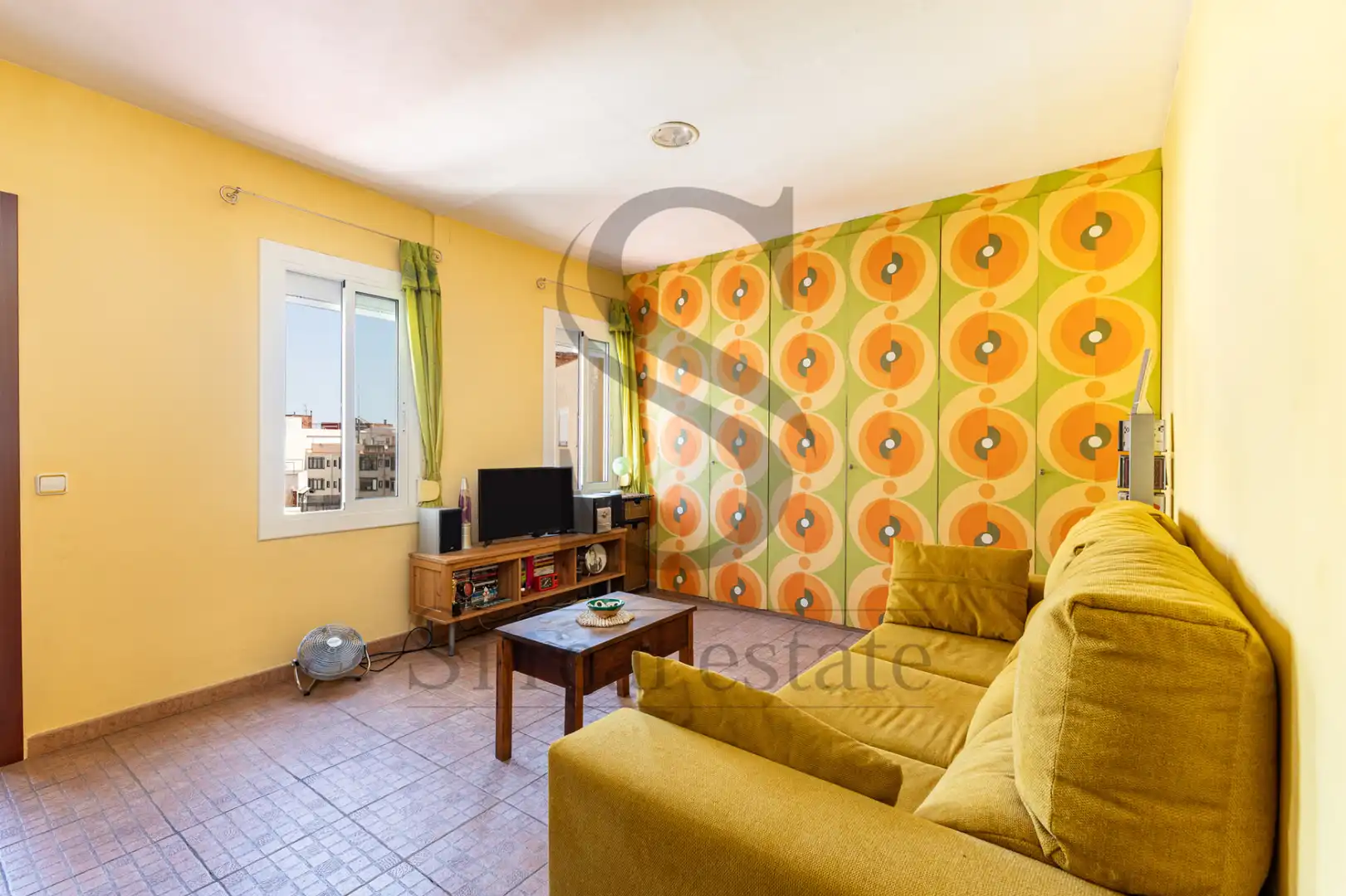 Sala de estar de Ático en venta en Barcelona con Calefacción, Terraza y Horno