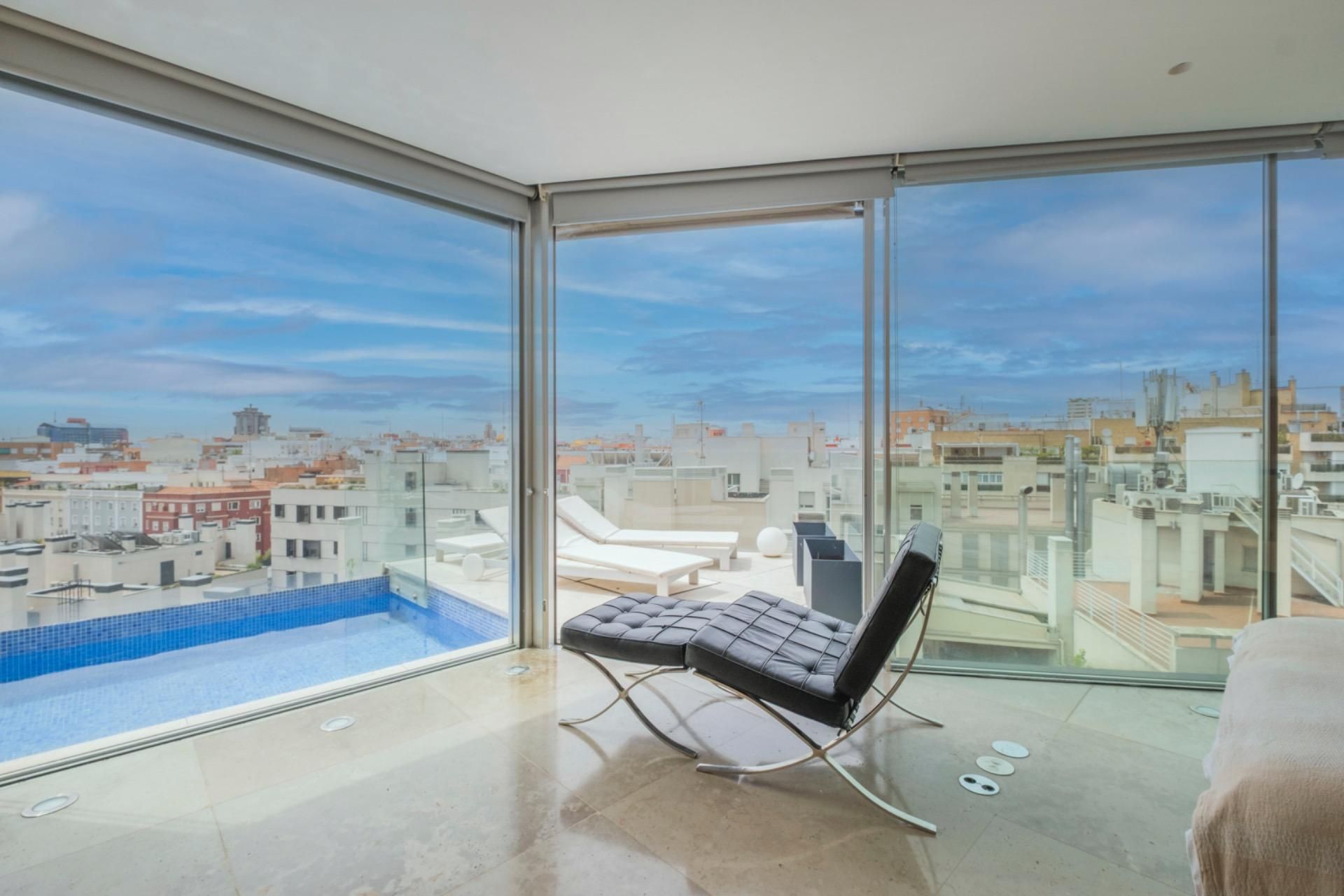 Terrace of Attic for sale in  Madrid Capital  with Heating, Terrace and Swimming Pool