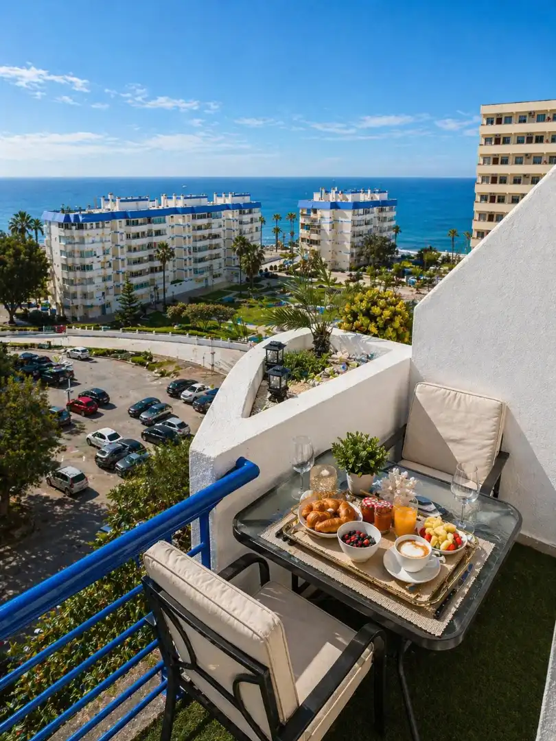 Terrasse von Dachboden zum Verkauf in Benalmádena mit Klimaanlage, Heizung und Terrasse