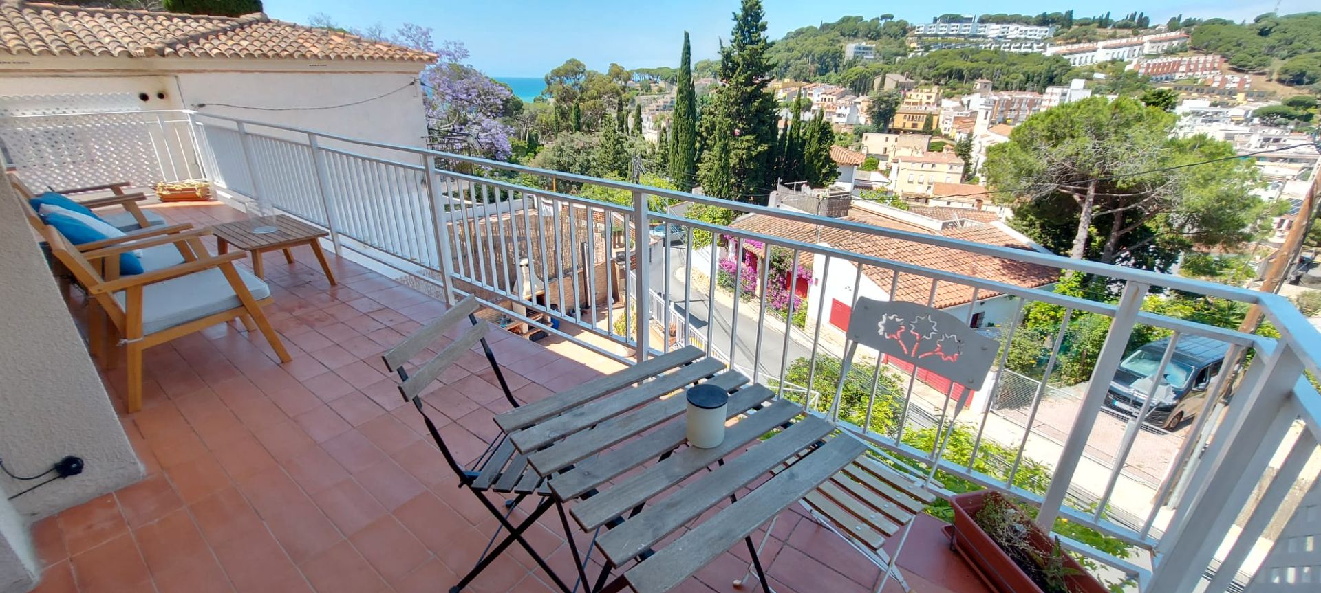 Vista exterior de Pis de lloguer en Caldes d'Estrac amb Aire condicionat, Calefacció i Traster