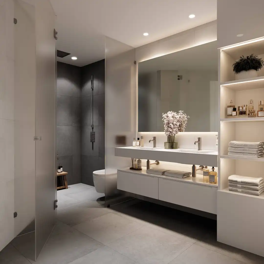Baño de Apartamento en venta en Mijas con Aire acondicionado, Calefacción y Terraza