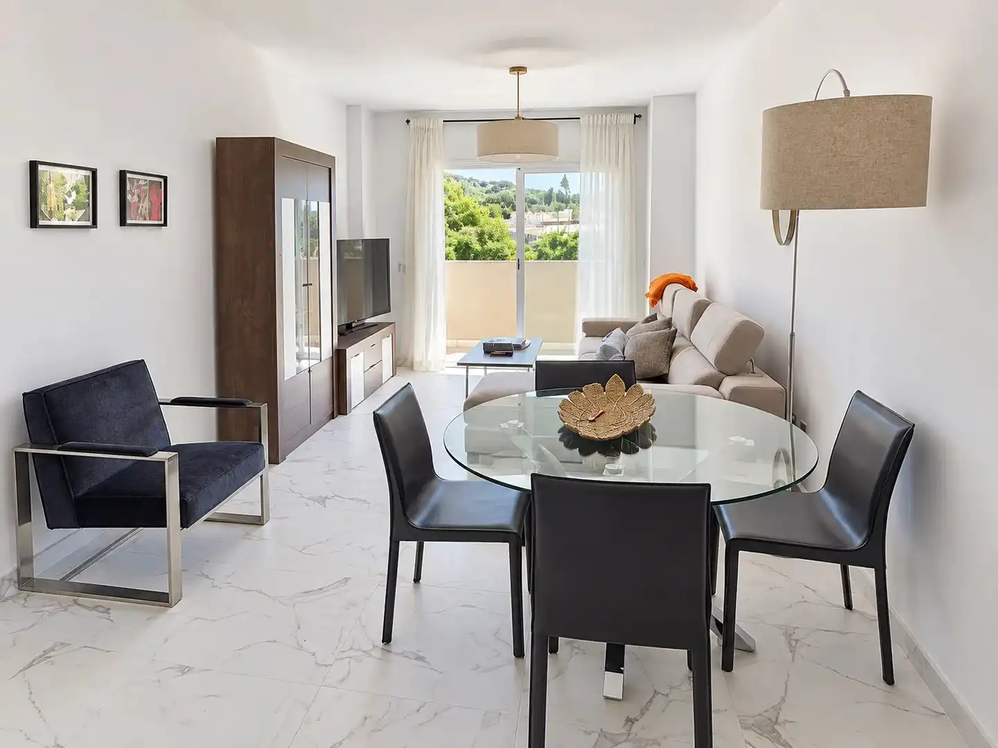 Sala de estar de Apartamento en venta en Marbella con Terraza