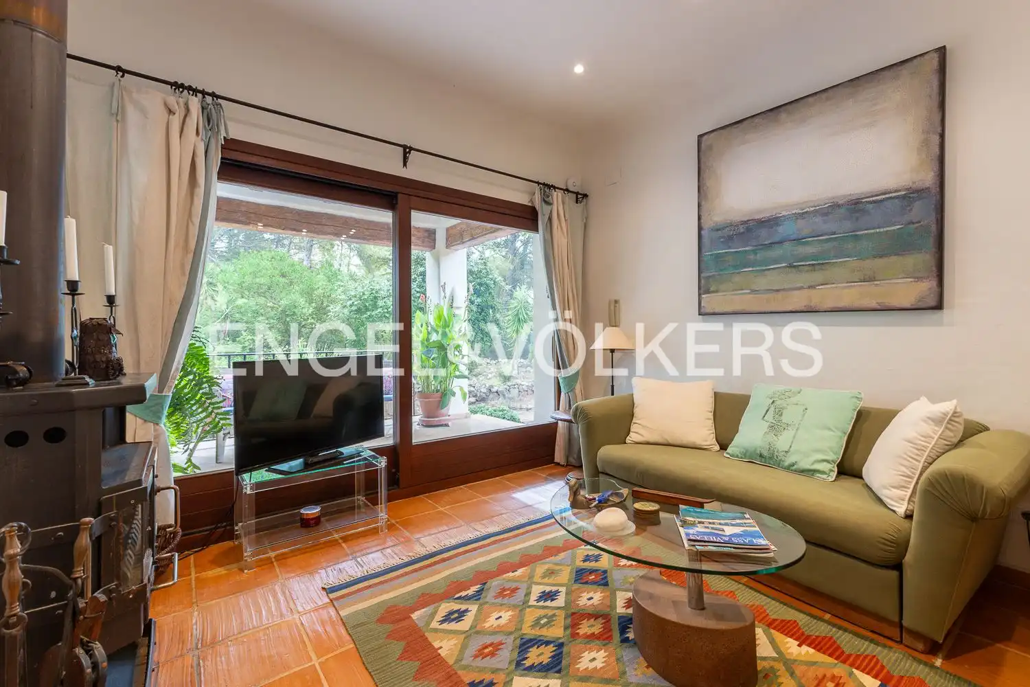Sala de estar de Casa o chalet en venta en Jávea / Xàbia con Calefacción, Jardín privado y Terraza
