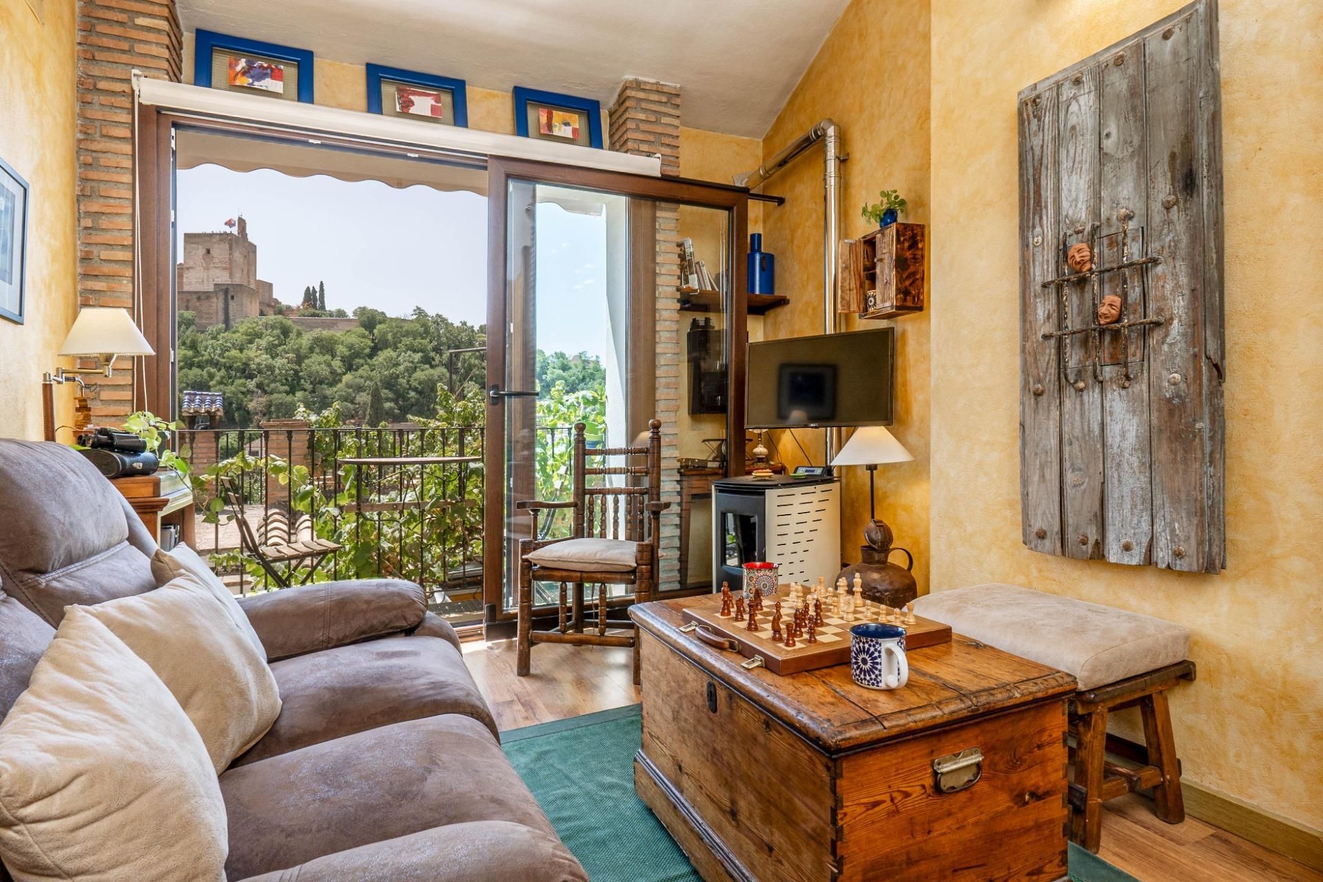 Living room of Houses for sale in  Granada Capital  with Terrace and Balcony