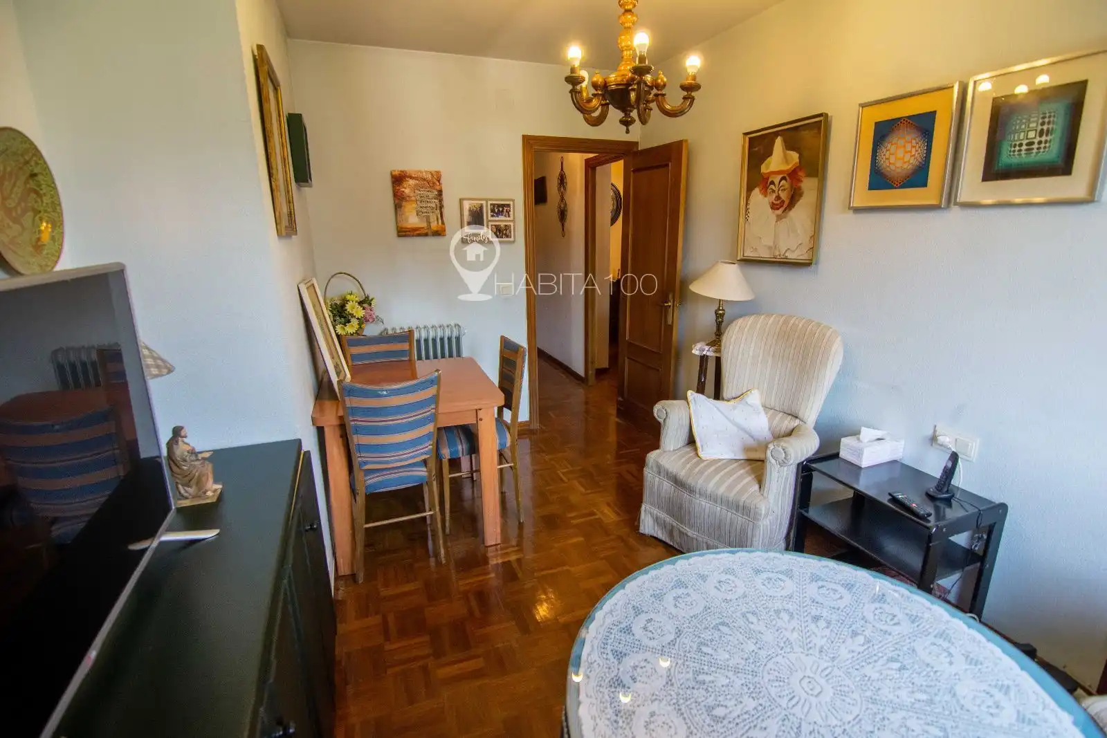 Menjador de Pis en venda en Cuenca amb Calefacció, Parquet i Terrassa