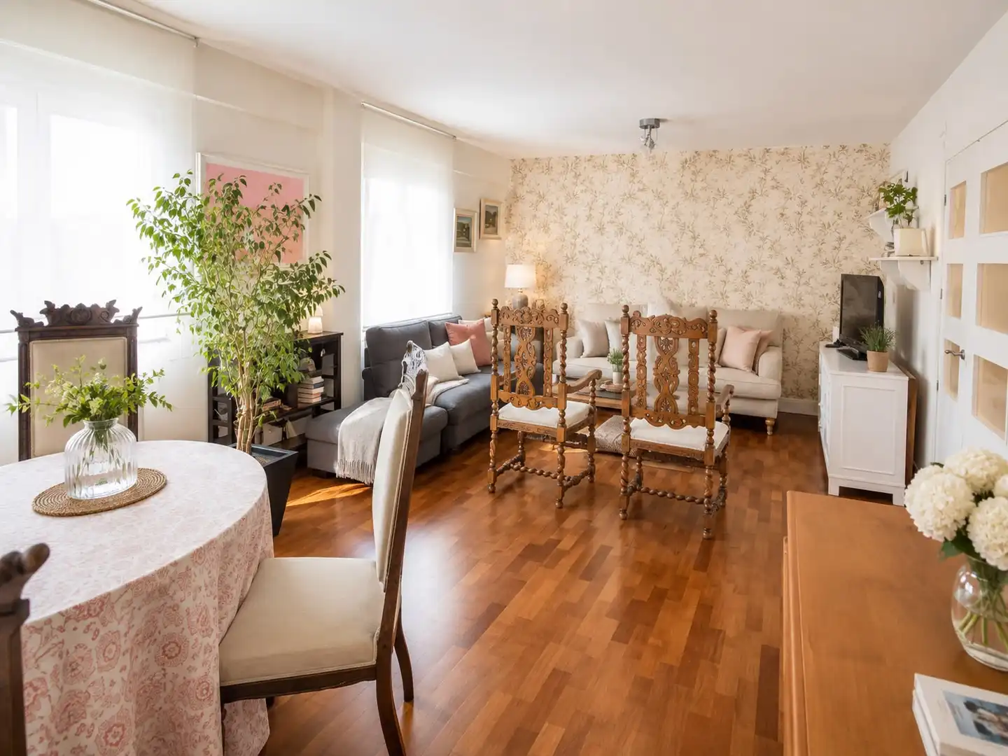 Sala de estar de Piso de alquiler en Madrid con Calefacción y Amueblado