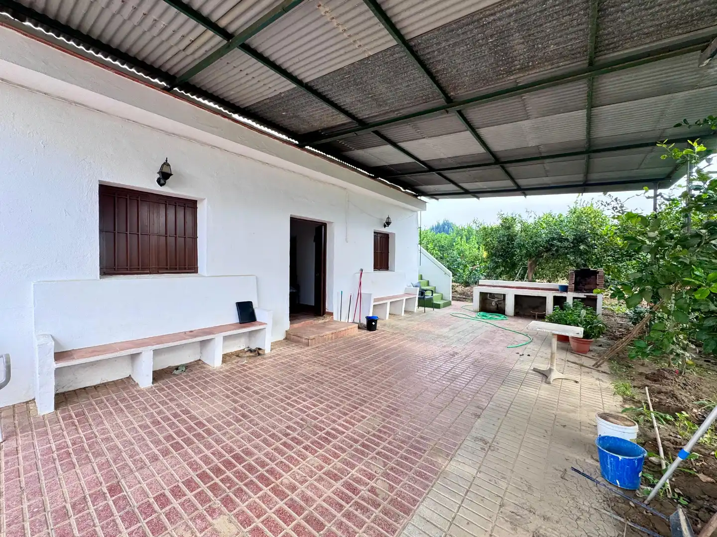 Terraza de Finca rústica en venta en Cártama con Aire acondicionado, Jardín privado y Piscina